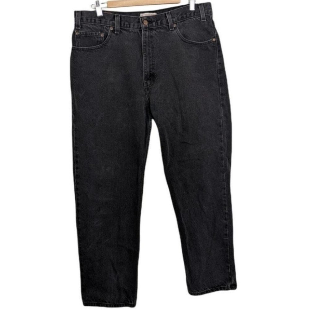 Levi's Strauss Men's Dark Wash Relaxed Fit Cotton Jeans sz 36 - Picture 2 of 8